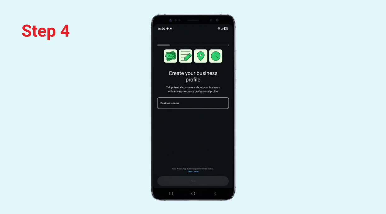 whatsapp business name screenshot